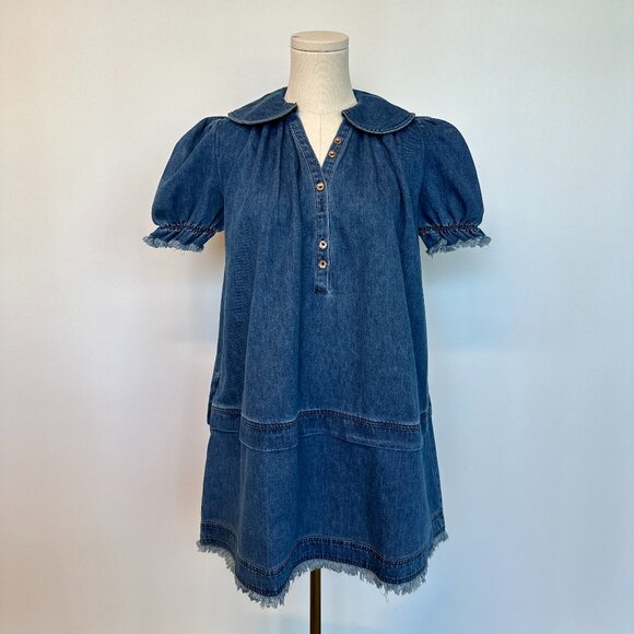 PRIV Jennie Denim Smocked Dress - Picture 1 of 4